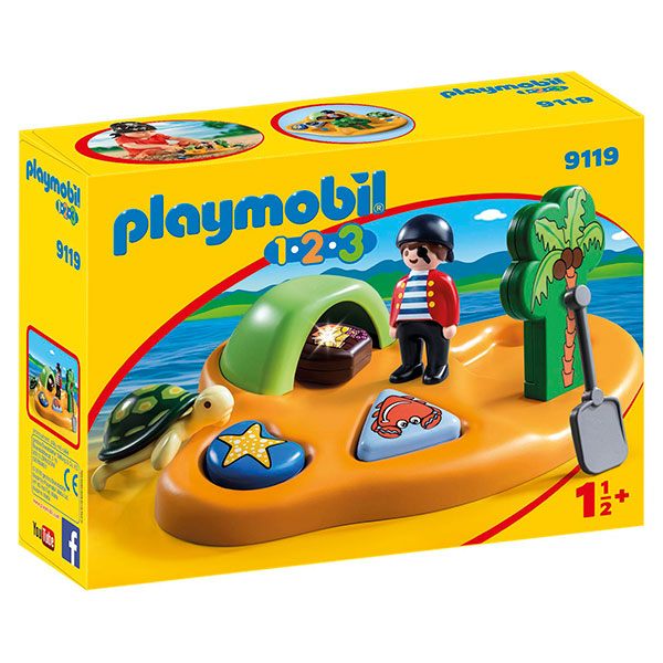 PLA9119 Playmobil 1.2.3. illa pirata - 19,99€